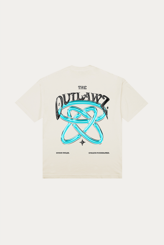 T-Shirt Over Boxy "CYCLES" - Off White