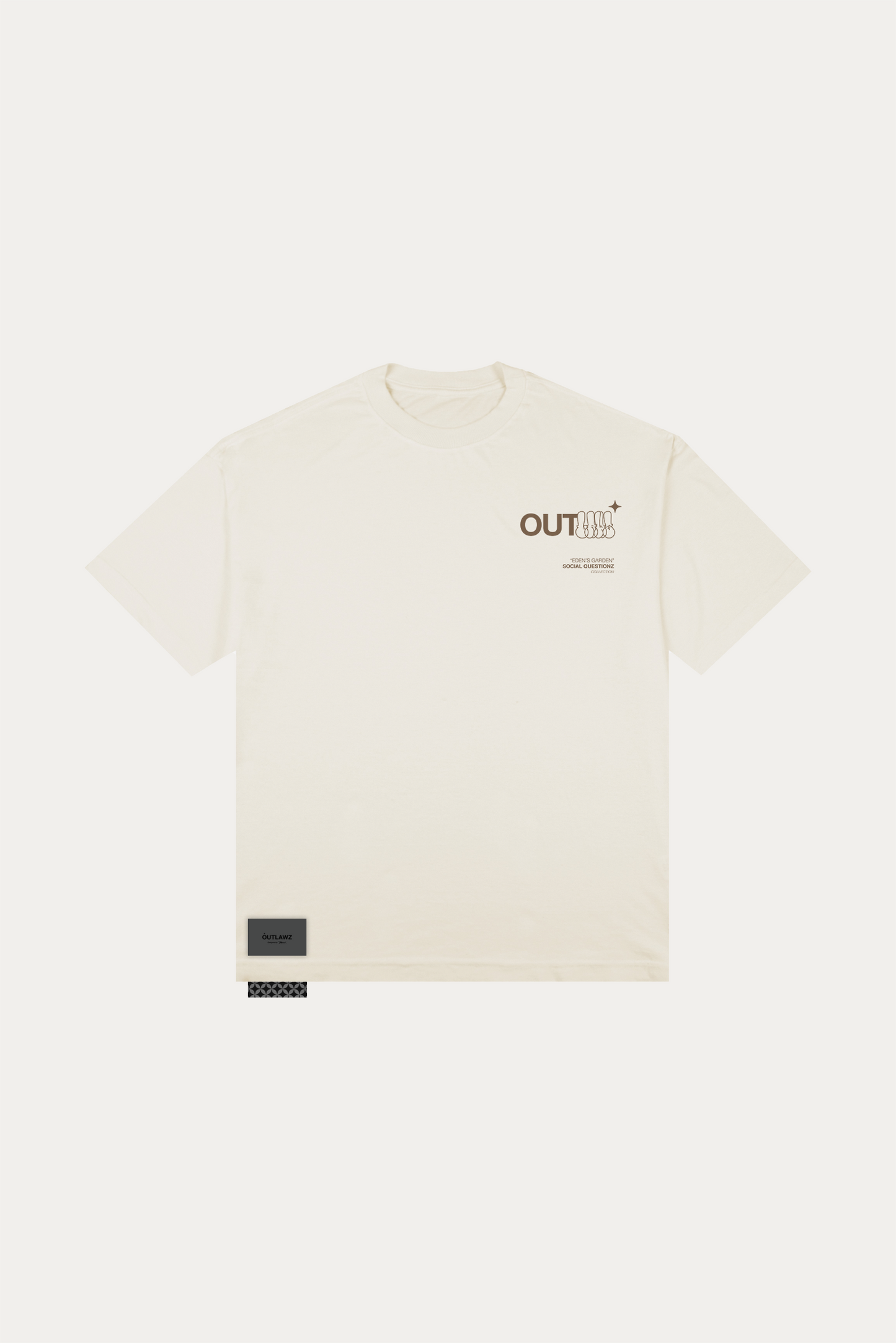 T-shirt Over Boxy "EDEN'S GARDEN" - Off White