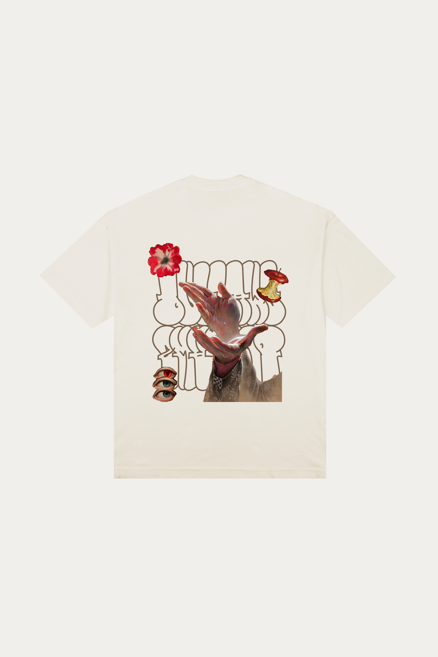 T-shirt Over Boxy "EDEN'S GARDEN" - Off White