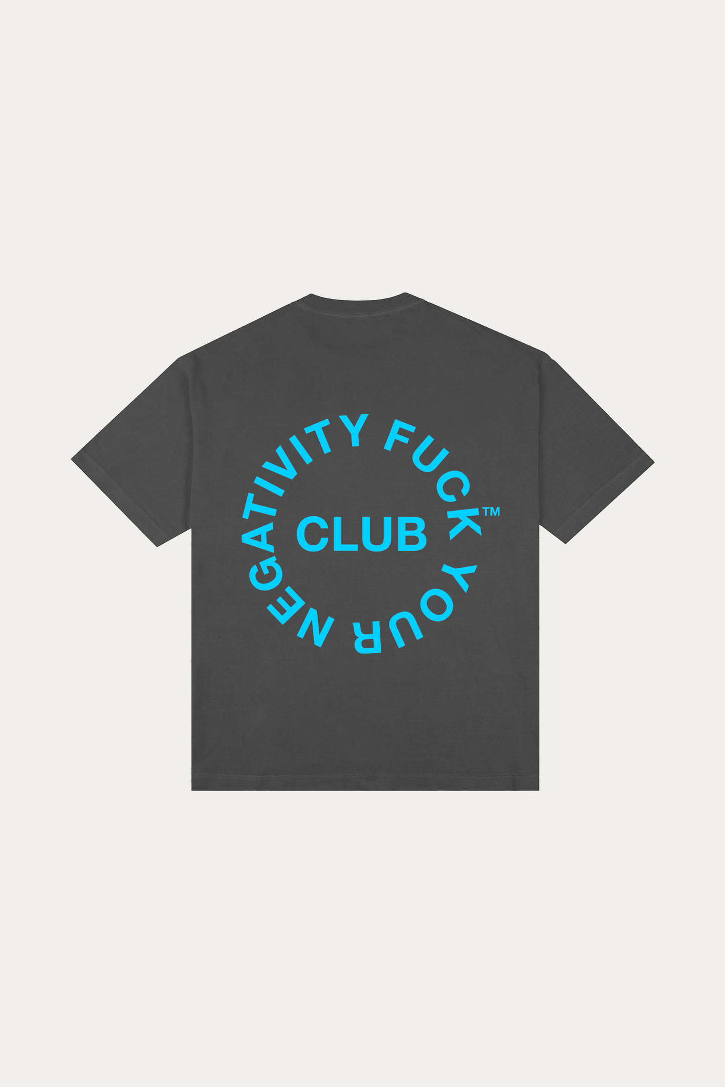 T-shirt Over Boxy "F.YN CLUB" - Cinza