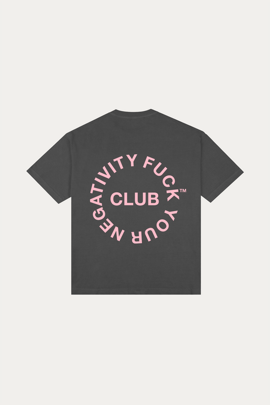 T-shirt Over Boxy "F.YN CLUB" - Cinza Estonado