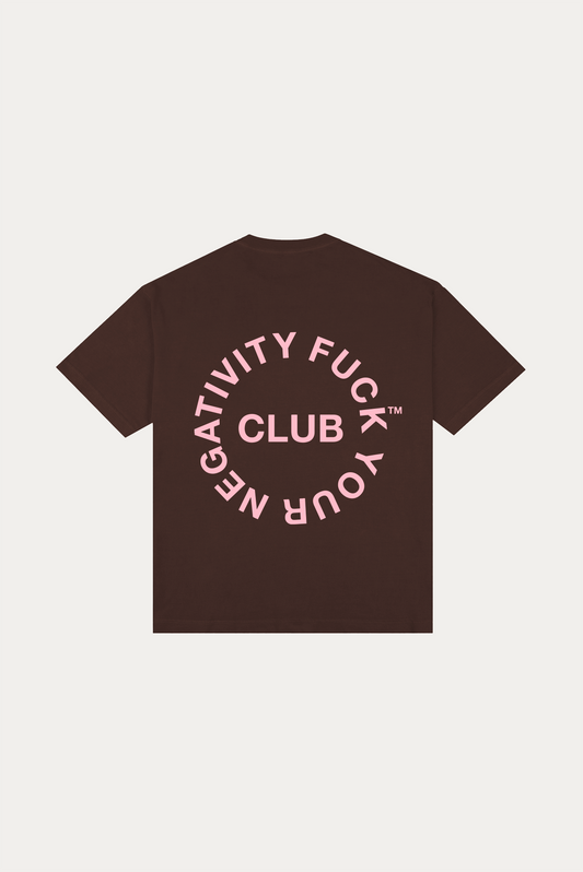 T-shirt Over Boxy "F.YN CLUB" - Marrom