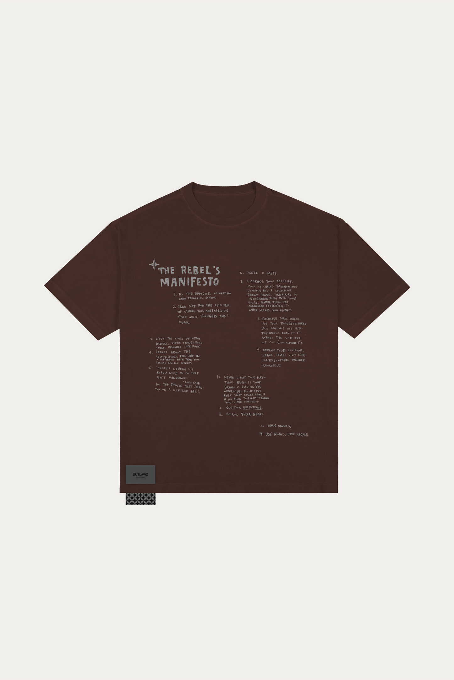 T-shirt Over Boxy "MANIFESTO" - Marrom