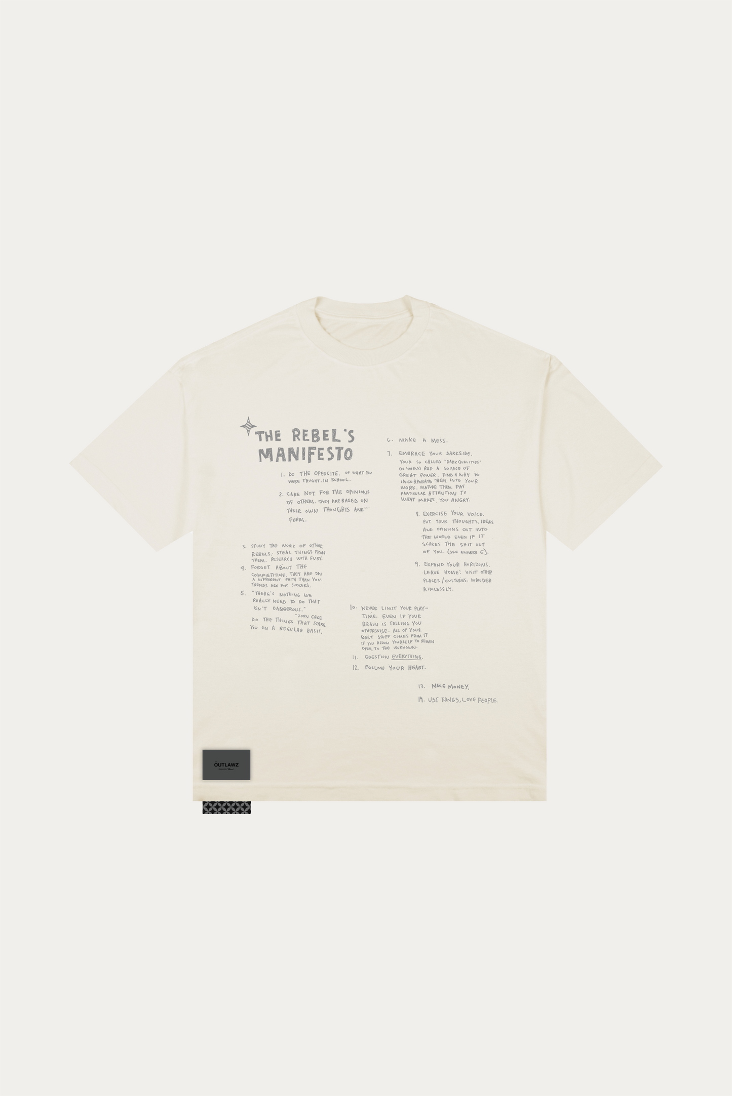 T-shirt Over Boxy "MANIFESTO" - Off-white