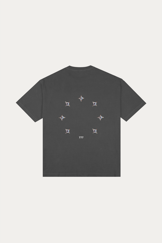 T-Shirt Over Boxy "SEVEN STARS" - Cinza Estonado
