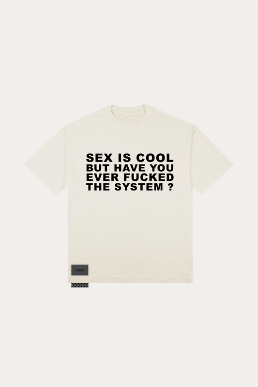 T-shirt Over Boxy "SYSTEM" - Off-white