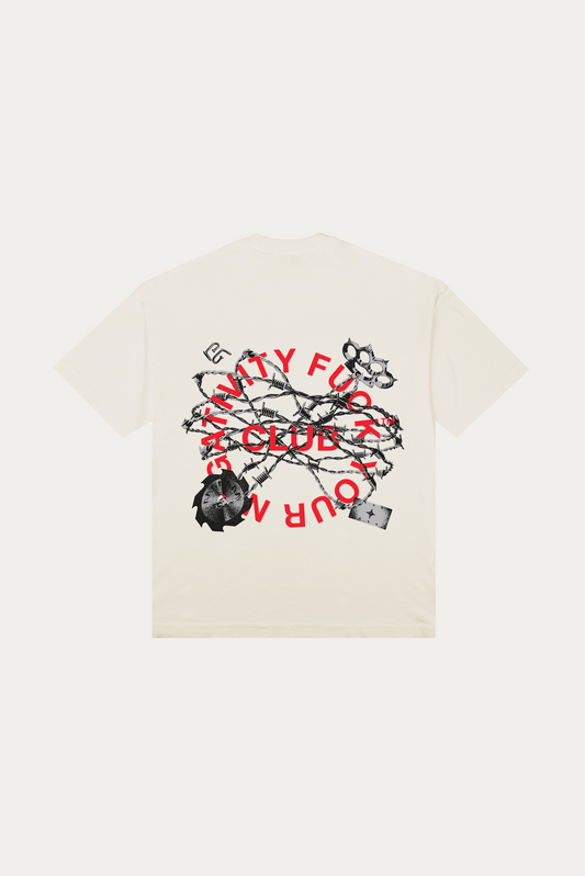 T-shirt Over Boxy "WIRED" - Off-white