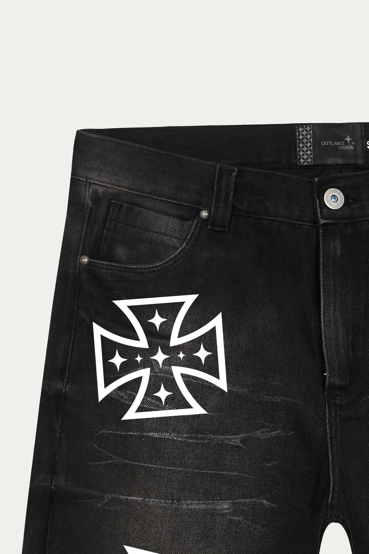 Pants Vintage Flare "CROSS" - Dark Gray