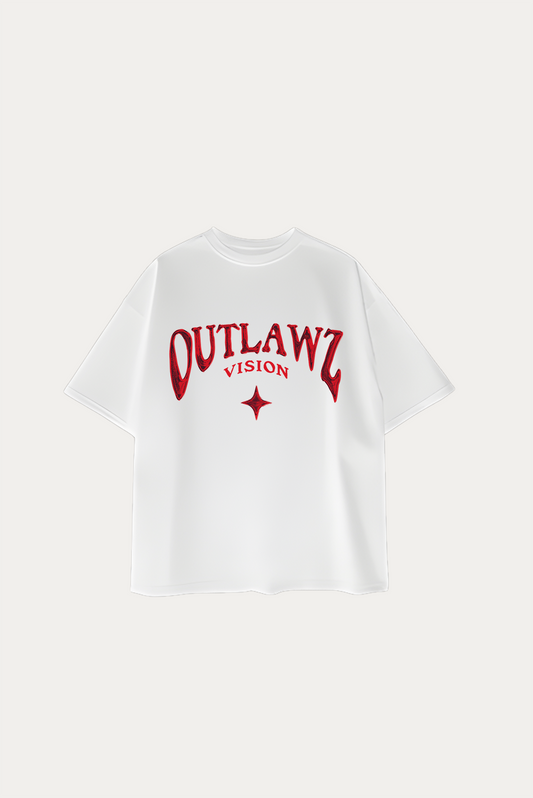 T-Shirt Over "Red Chrome" - Branco