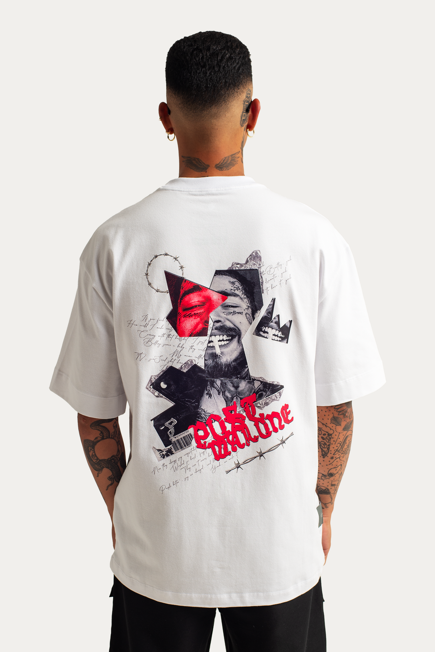 T-Shirt Over "MALONE" - Branca