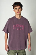 T-shirt Over Boxy "  NAKED " - Bordô Estonado