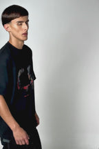 T-shirt Over Boxy " DONT LOOK BACK " - Preto