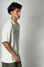 T-shirt Over Boxy "  NAKED " - Off-White