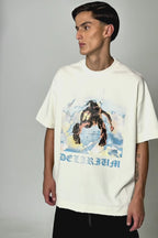 T-shirt Over Boxy " TAKE A RISK " - Off-White