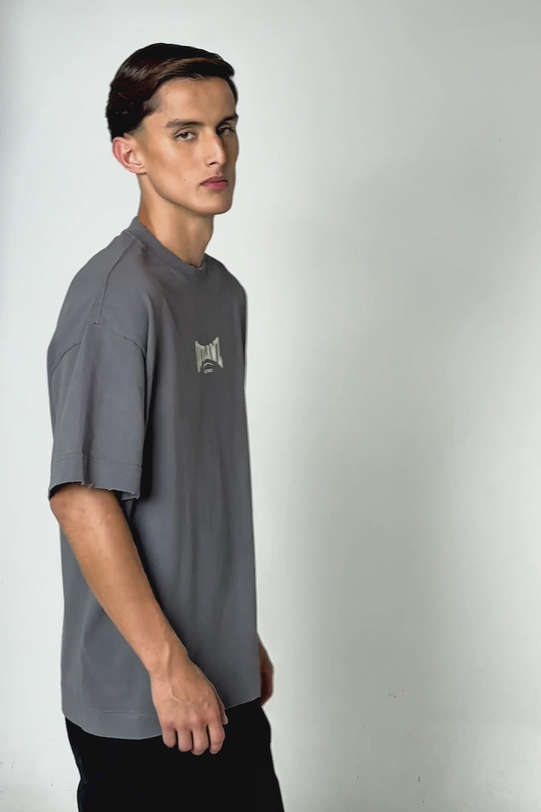 T-shirt Over Boxy " SINCE " - Cinza